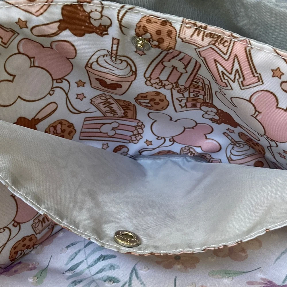 Disney Themed stroller Caddy/crossbody bag “snacks of magic” print